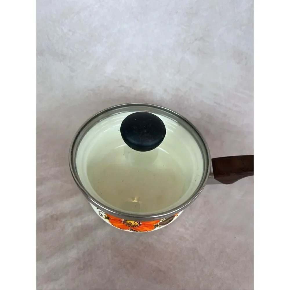 Vintage Enamelware Pot Show-Pans Sanko Ware Japan